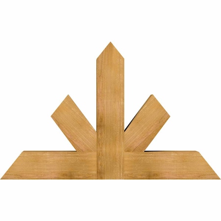 Ekena Millwork Saratoga Rough Sawn Timber Gable Bracket, Western Red Cedar, 48"W x 30"H x 6"D x 6"F, 15/12 Pitch GBW048X30X0606SAR00RWR